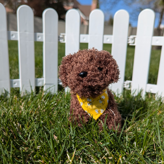 Brown Pup + Busy Bee Bandana